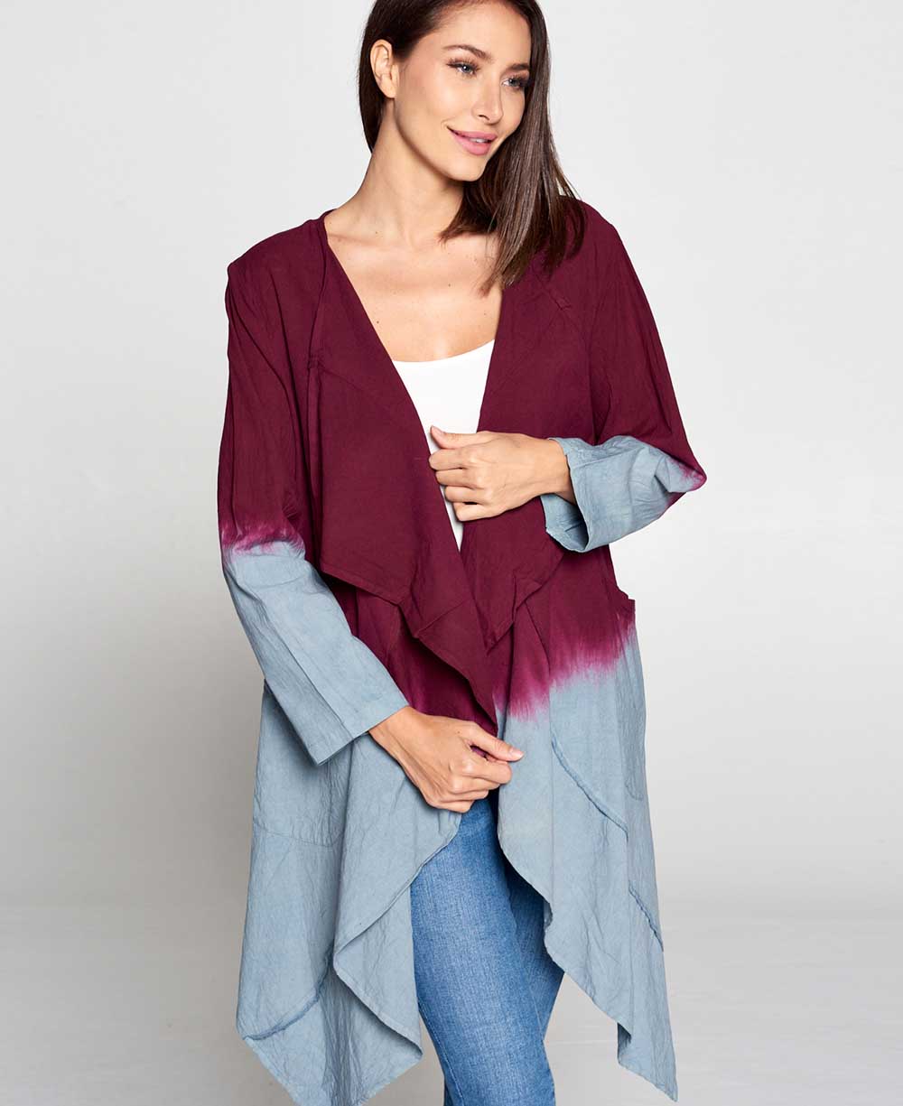 Tie-Dye Cotton Cardigan