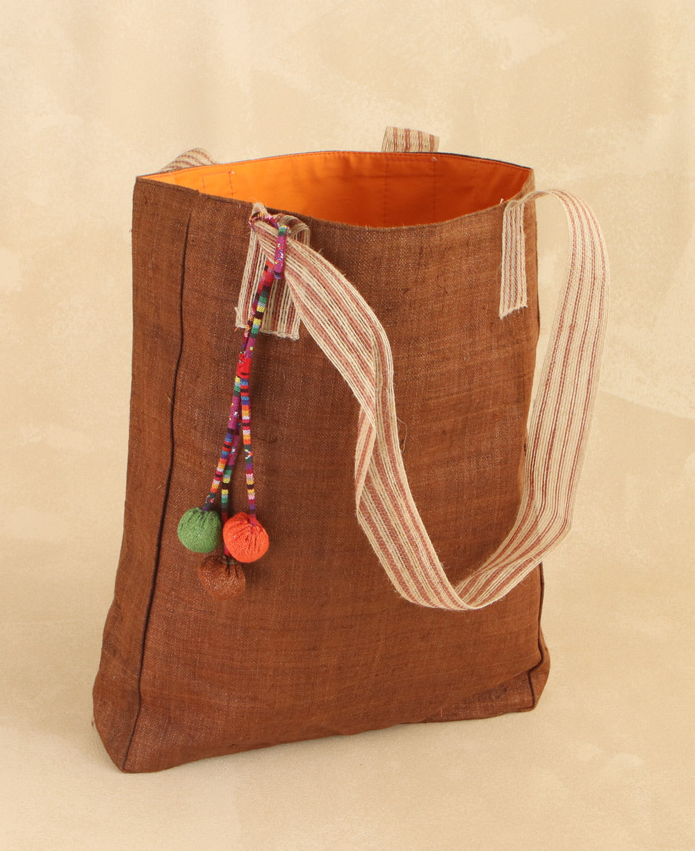 Jute bag with window and rope handles (58.06.53) - Art From Italy