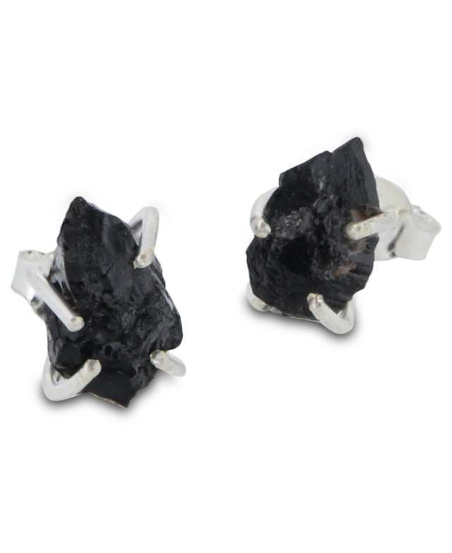 Black Tourmaline Stud Earrings