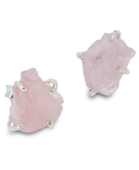 Rose Quartz Stud Earrings