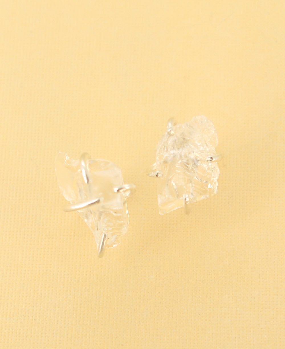 Clear Quartz Stud Earrings