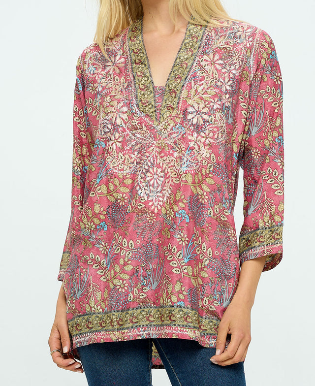 V Neck Tunic Top